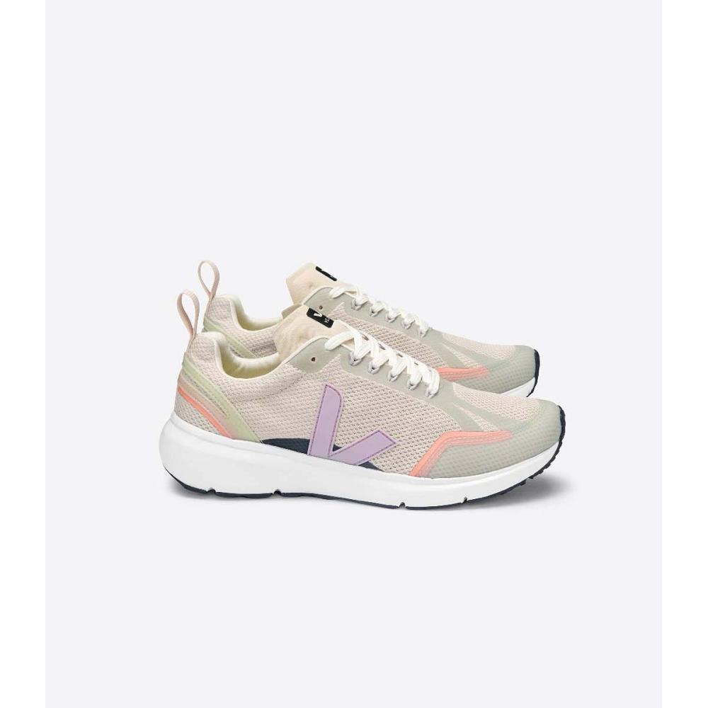 Veja CONDOR 2 ALVEOMESH Schoenen Dames Beige/Purple | NL 498OKI